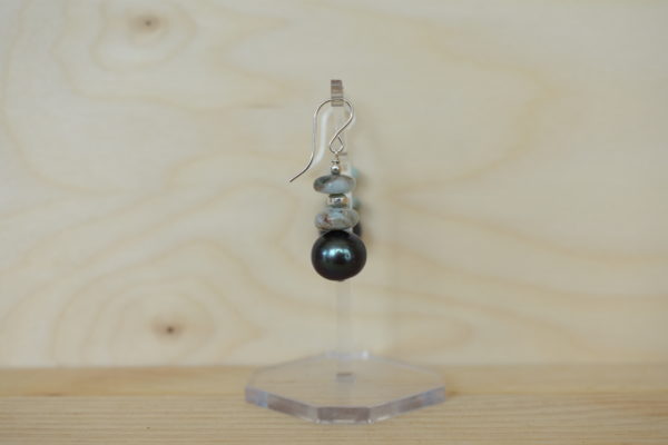 Ohrhänger Larimar Süsswasserzuchtperlen - Image 2