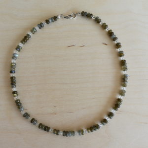 Halskette Labradorit, Bergkristall
