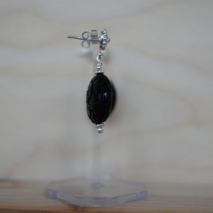 Steinschmuck Ohrhänger Obsidian